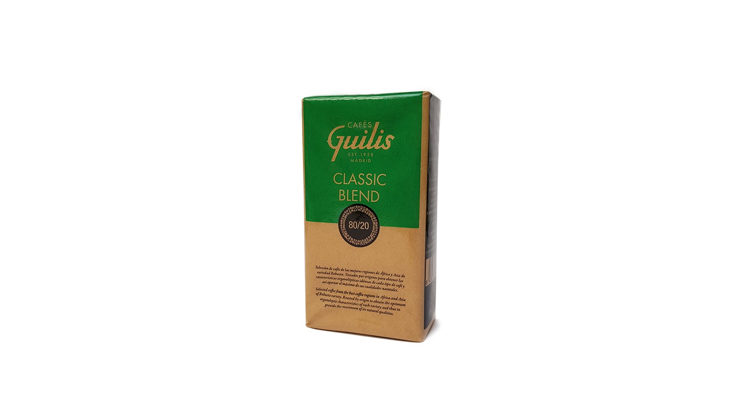 Café Blend en Grano Mezcla 80/20 1 kg molido - Cafés Guilis